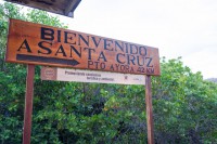 Panneau de bienvenue à Santa Cruz - Galápagos